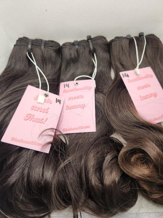 One Bundle 14-inch raw weft hair
